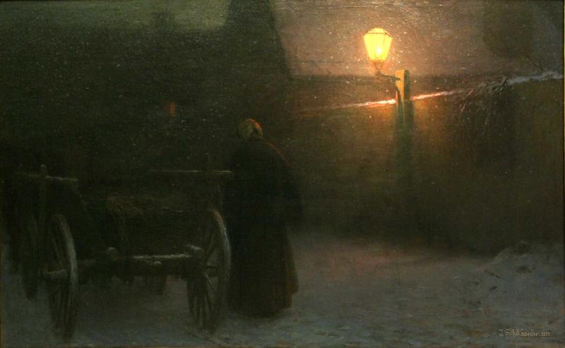 Jakub Schikaneder Twilight in Winter oil painting picture